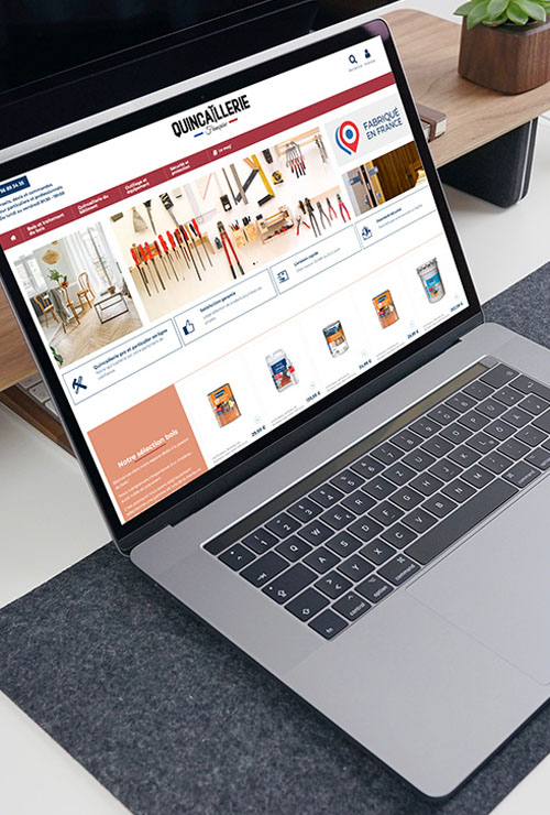 Mockup site e-commerce Quincaillerie française