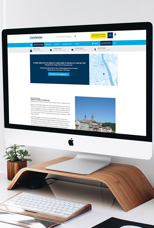 Mockup du site e-commerce Glassfonster